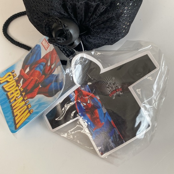 Disney Marvel Spider-Man Boys Youth M/L PVC Raincoat | Marvel Hooded Jacket - Picture 3 of 5